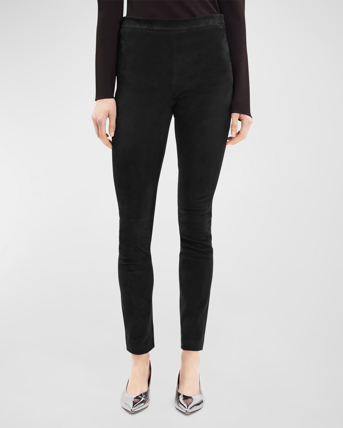 Theory Adbelle High-Waist Suede Leggings
