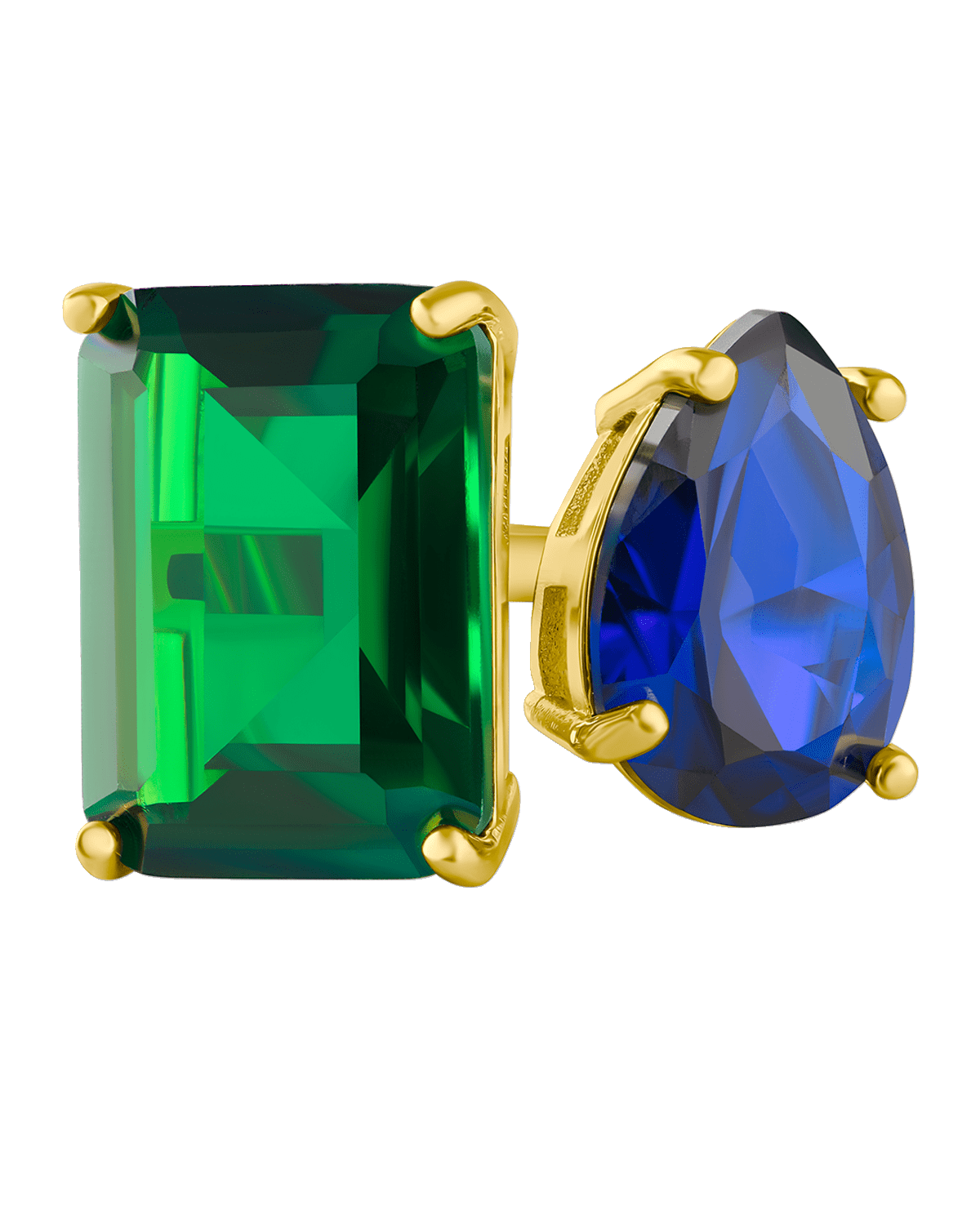 Kenneth Jay Lane Mixed Cut Cubic Zirconia Open Ring