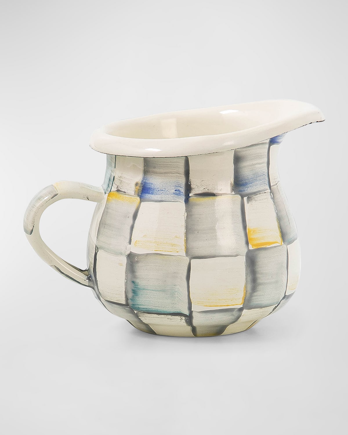 MacKenzie-Childs Sterling Check Enamel Little Creamer