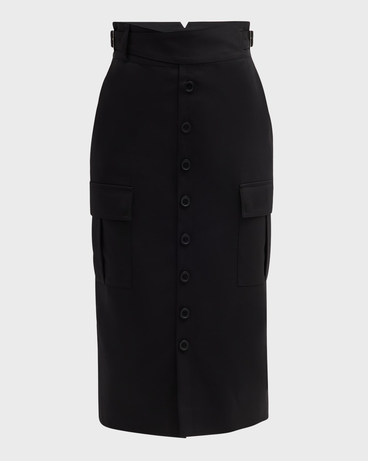 Salon 1884 Calle Button-Front Cargo Skirt