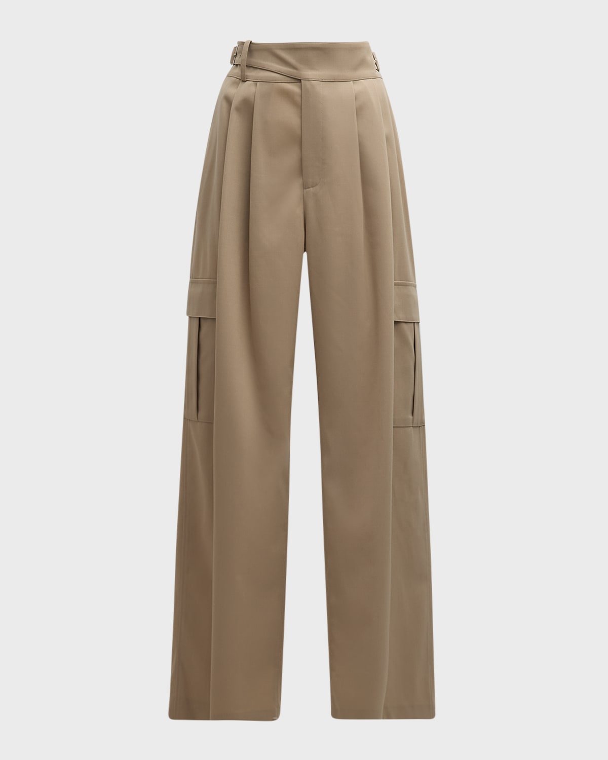Salon 1884 Nell Pleated Straight-Leg Cargo Trousers