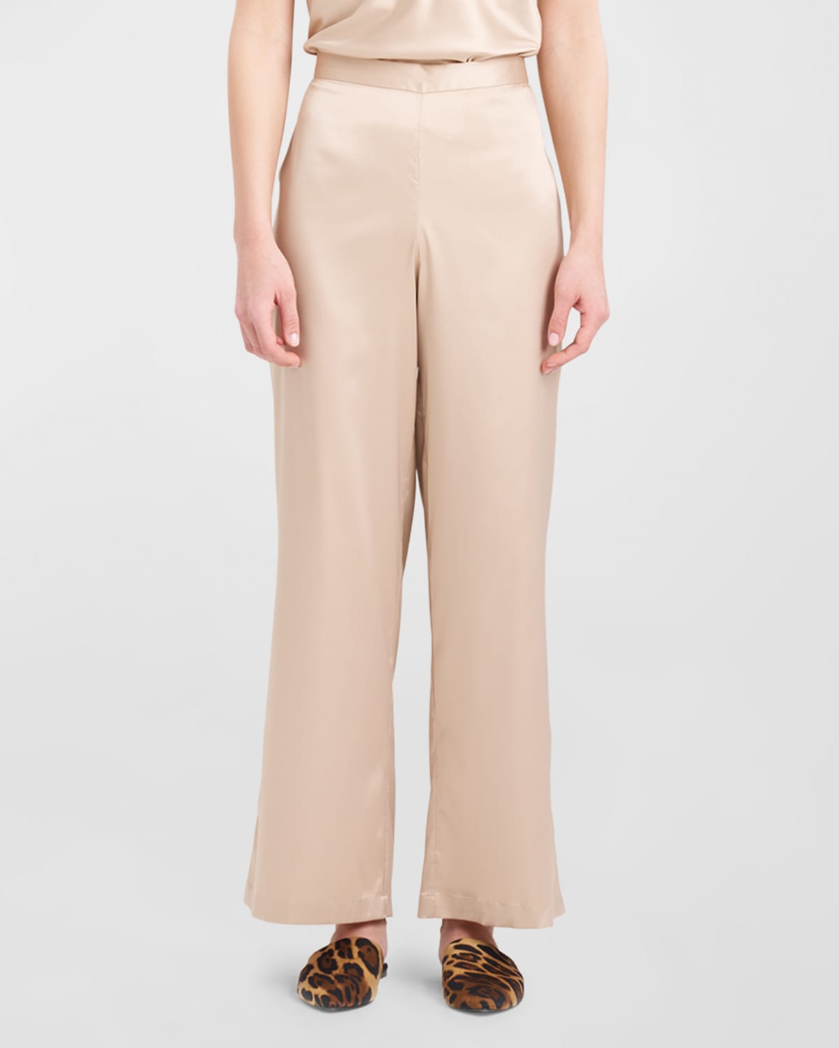 Natori Glamour Straight-Leg Satin Lounge Pants