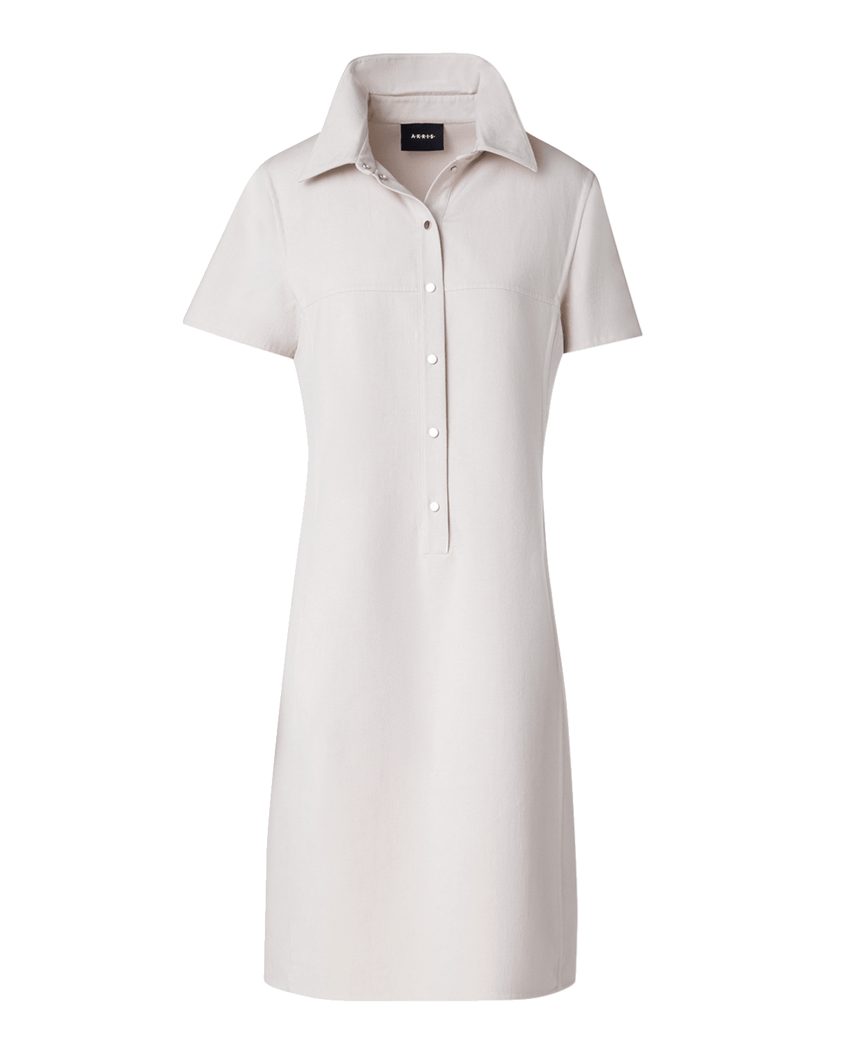 Akris Snap-Front Short-Sleeve Shirtdress