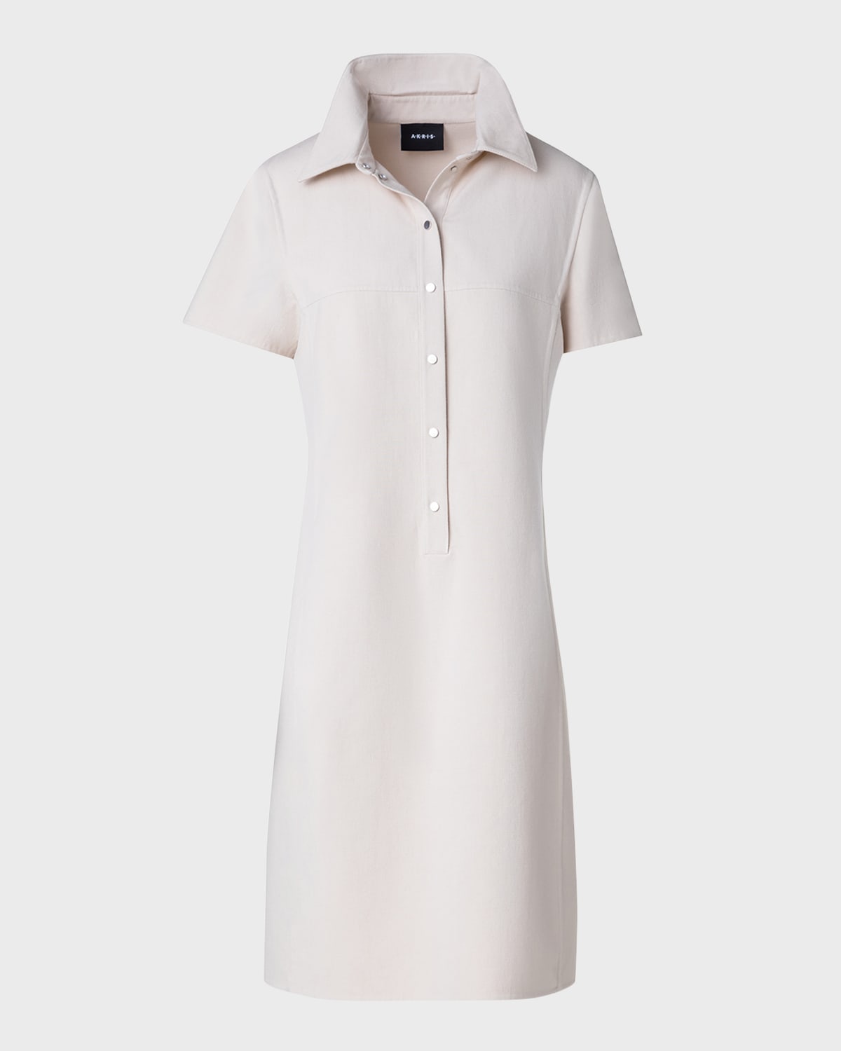 Akris Snap-Front Short-Sleeve Shirtdress