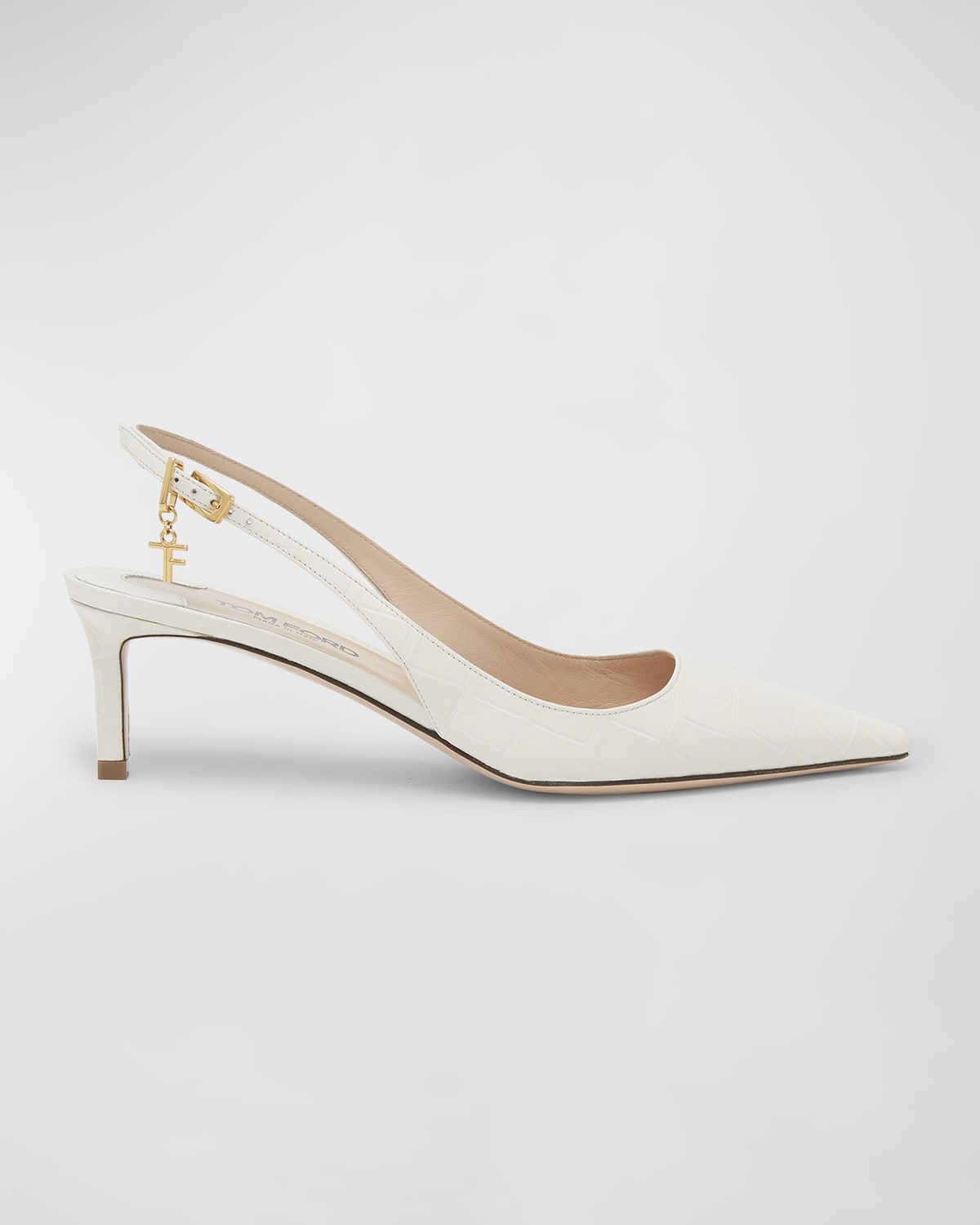 TOM FORD Angelina Charm Croco Slingback Pumps