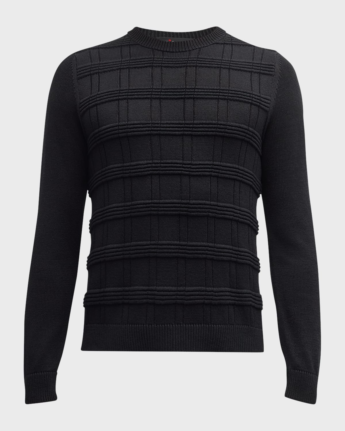 Kiton Men's Cotton-Silk Knit Crewneck Sweater