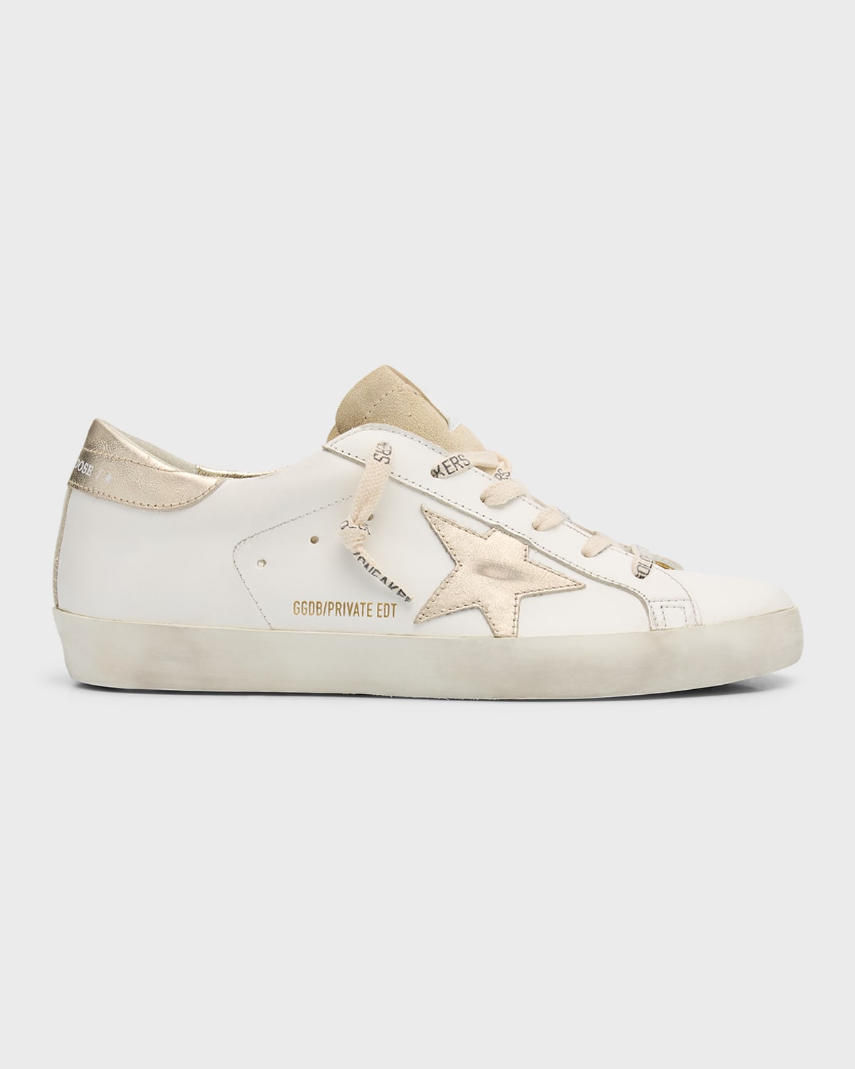 Golden Goose Superstar Mixed Leather Low-Top Sneakers