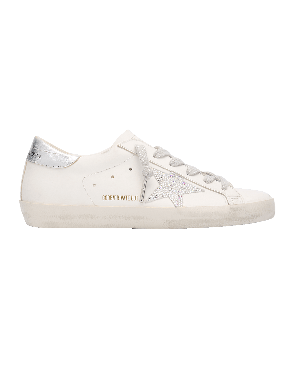 Golden Goose Superstar Swarovski Leather Low-Top Sneakers