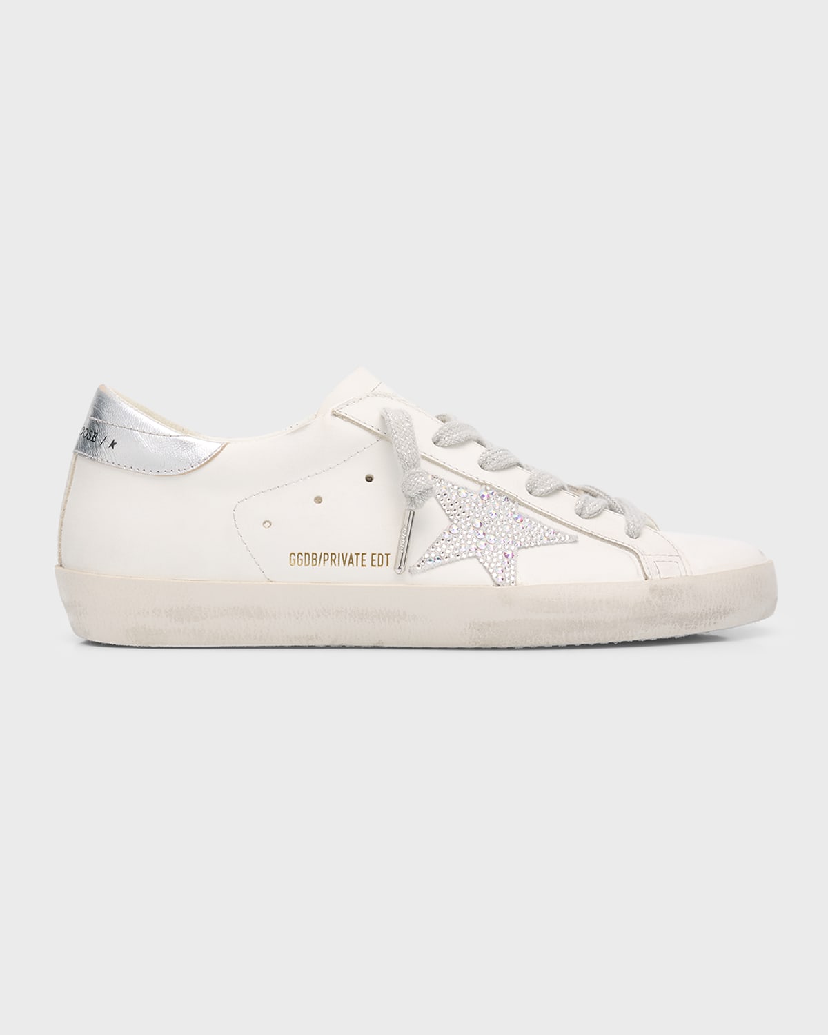Golden Goose Superstar Swarovski Leather Low-Top Sneakers