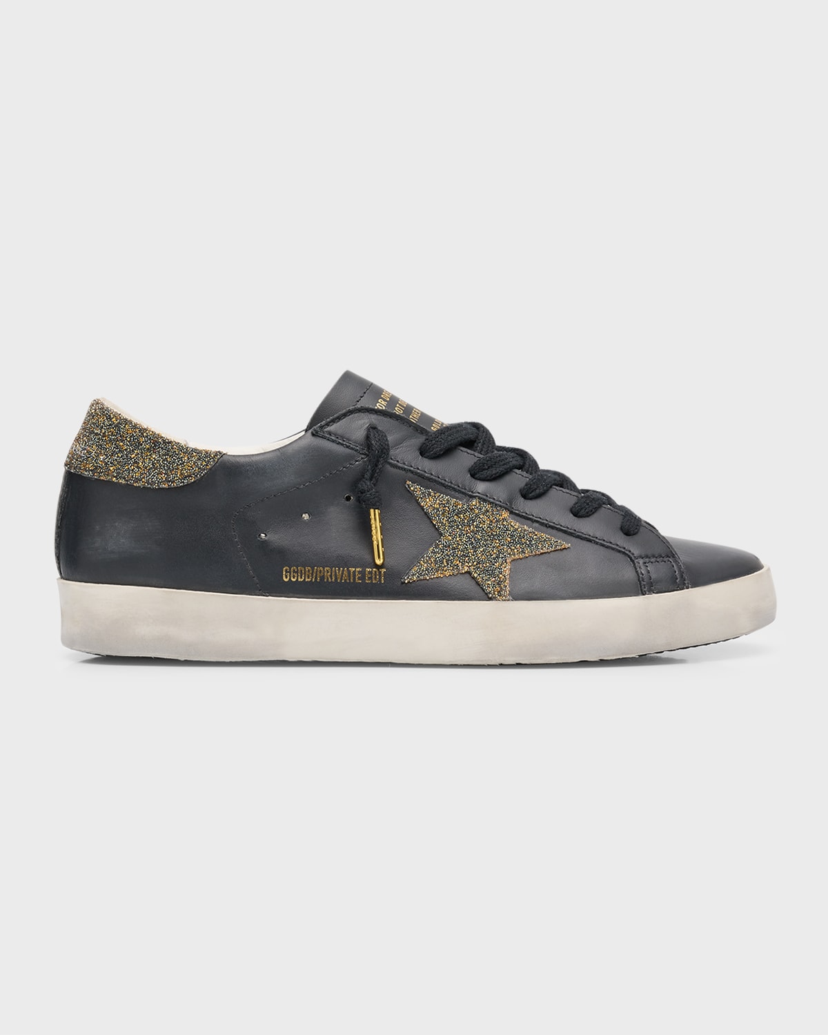 Golden Goose Superstar Swarovski Leather Low-Top Sneakers
