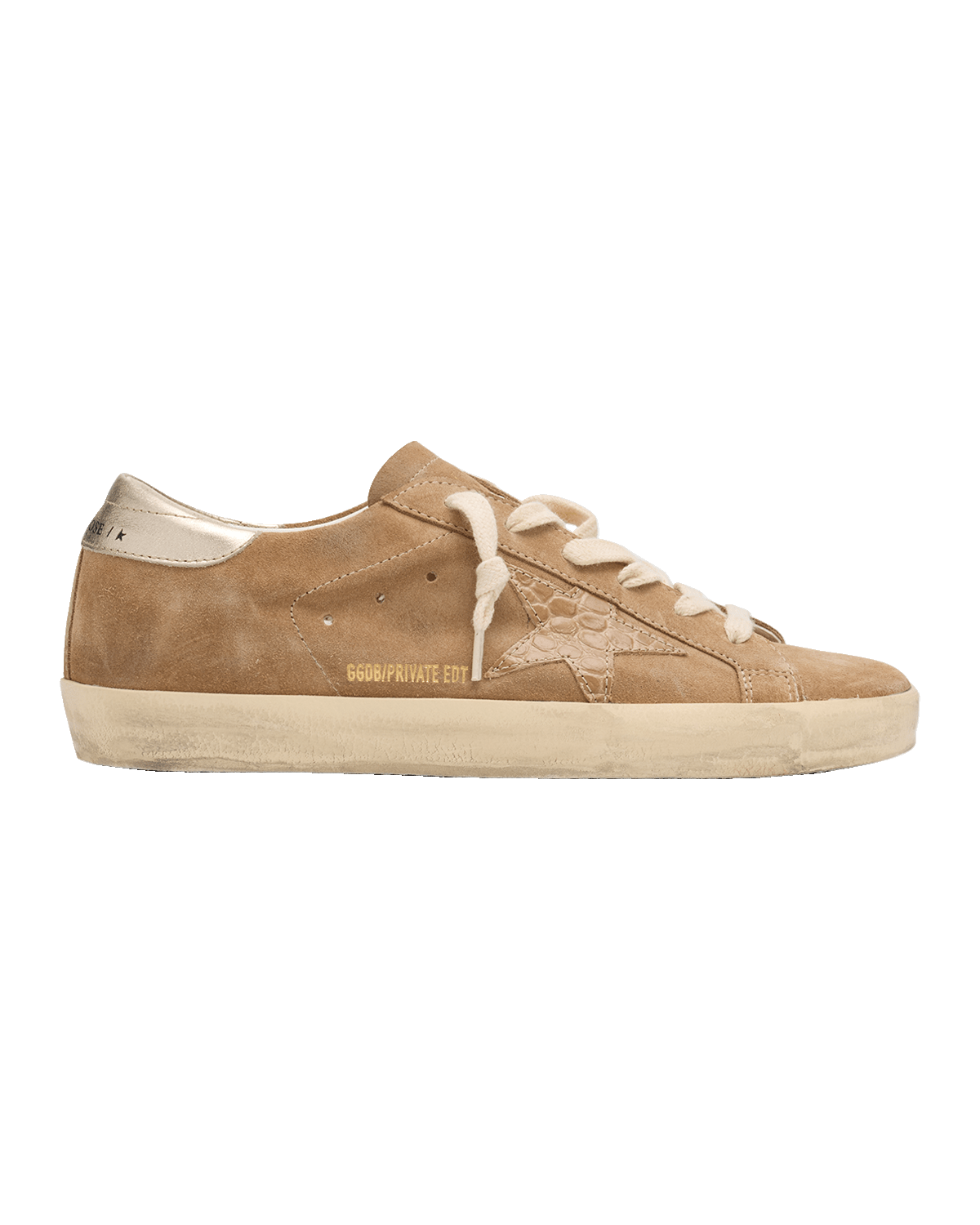 Golden Goose Superstar Mixed Leather Low-Top Sneakers