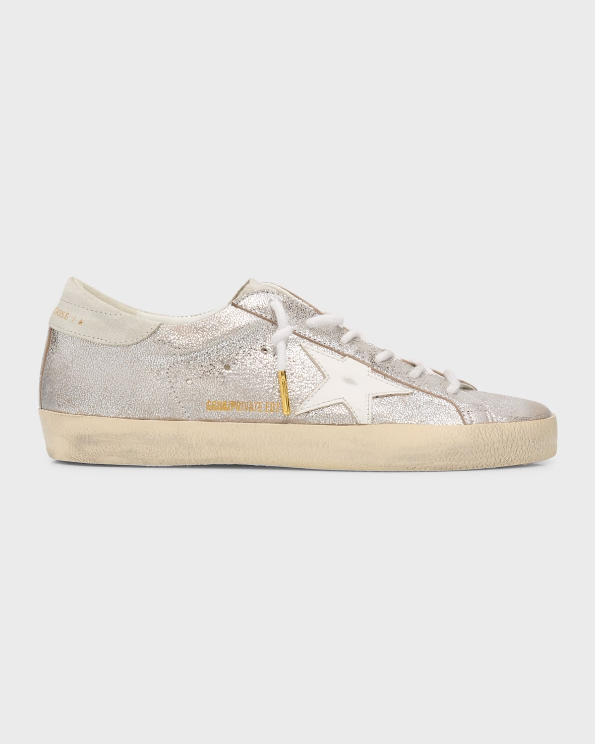 Golden Goose Superstar Metallic Suede Low-Top Sneakers
