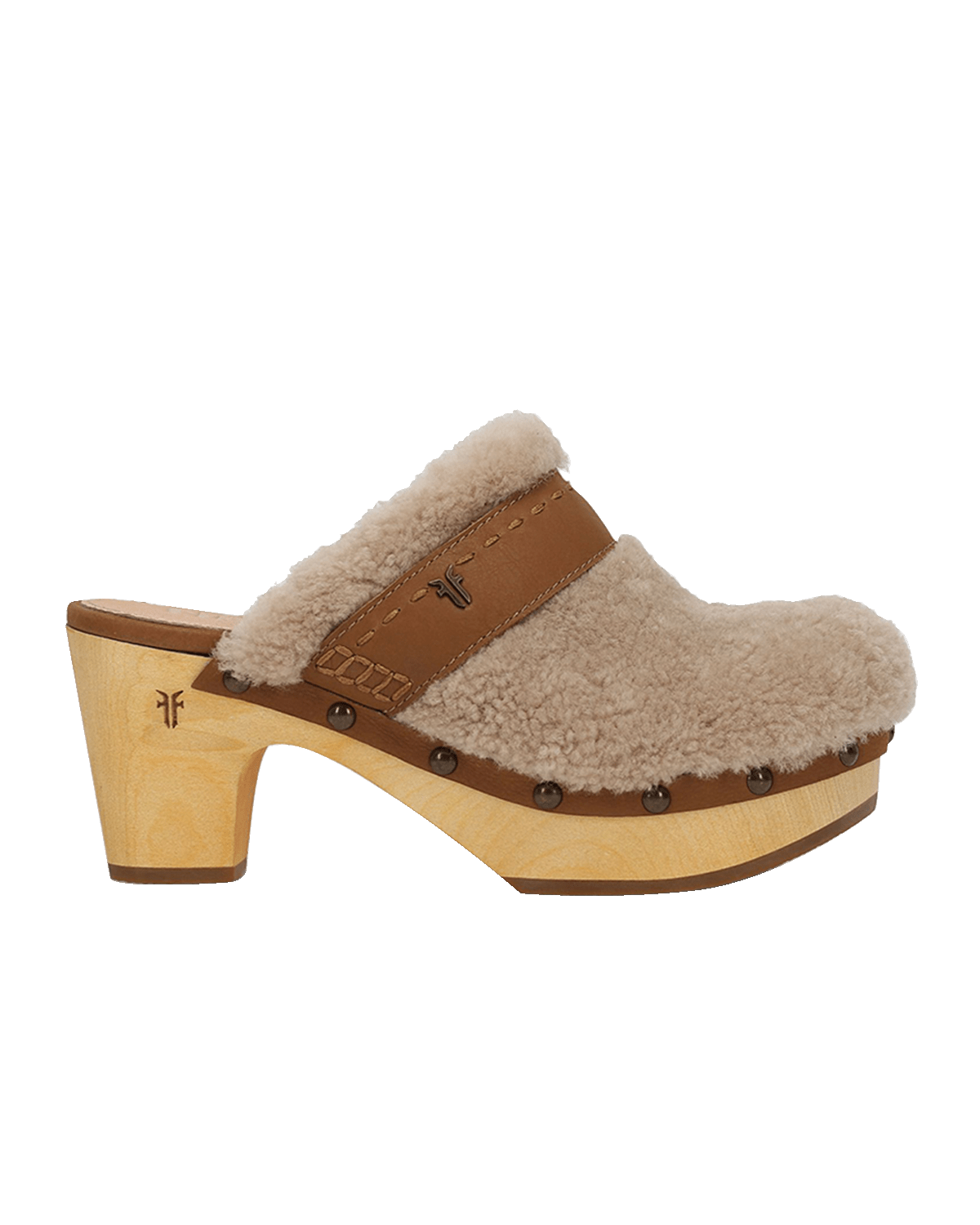 Frye Jessica Shearling Slide Clogs