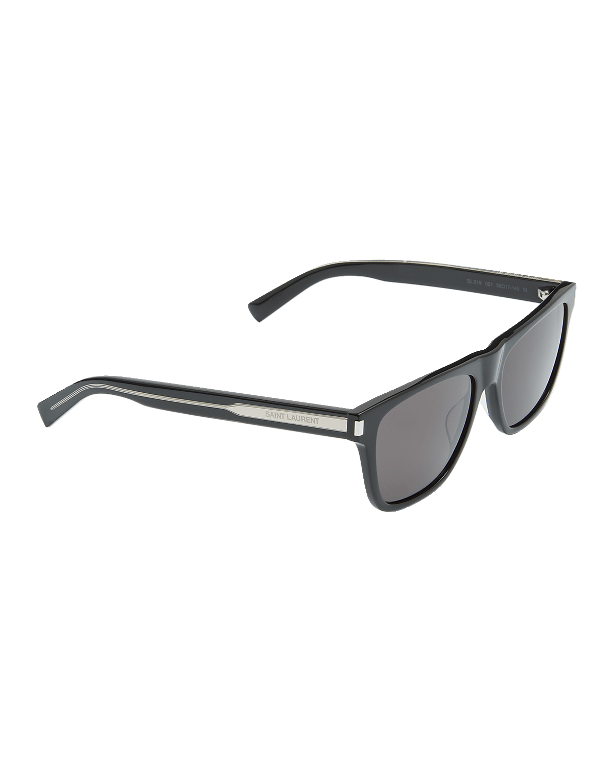 Saint Laurent Men's SL 619 Acetate Rectangle Sunglasses