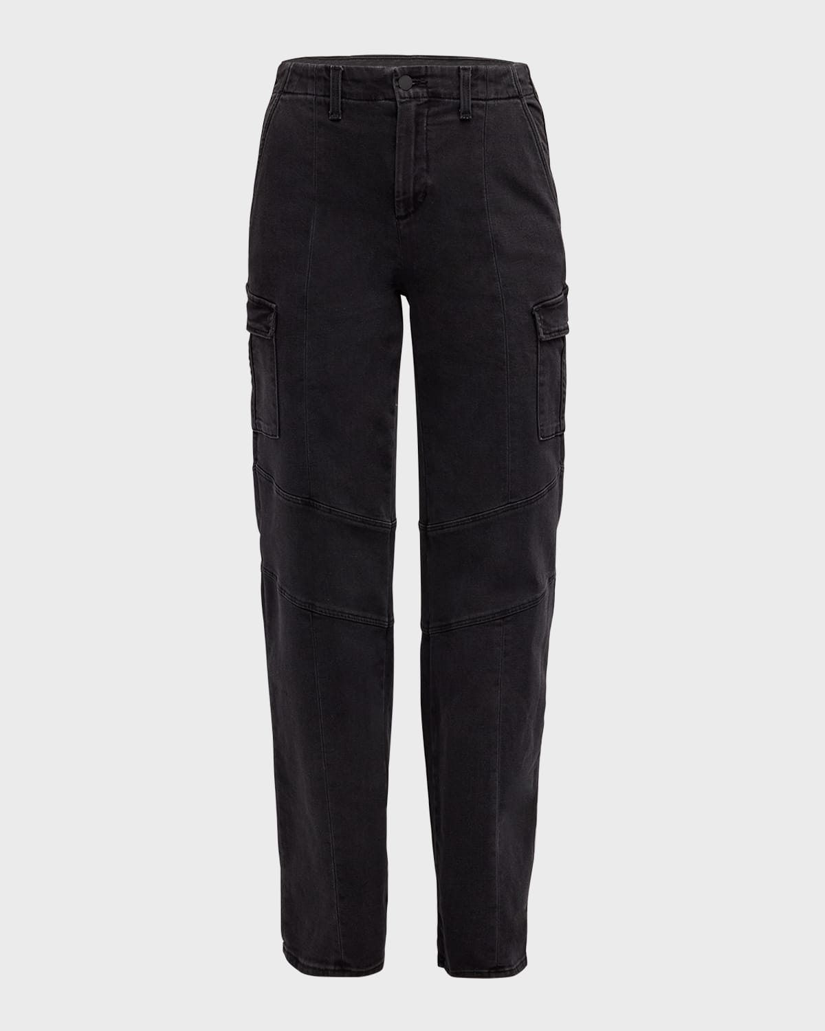 L'Agence Brooklyn Mid-Rise Straight Utility Jeans