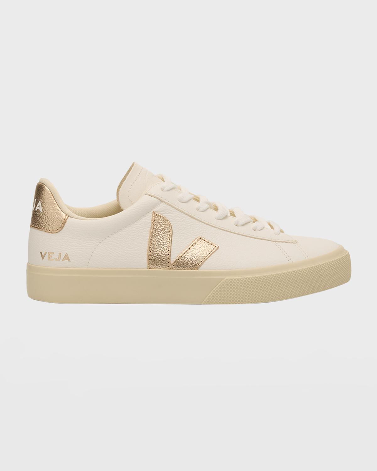 Veja Campo Bicolor Low-top Sneakers In White/platine