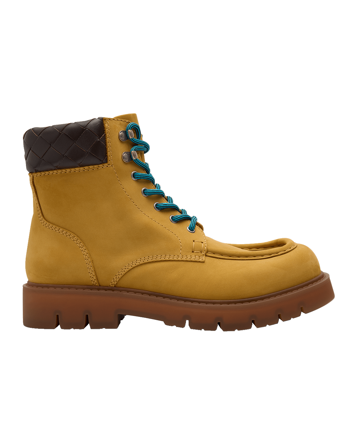 Bottega Veneta Men's Haddock Nubuck Lace-Up Ankle Boots