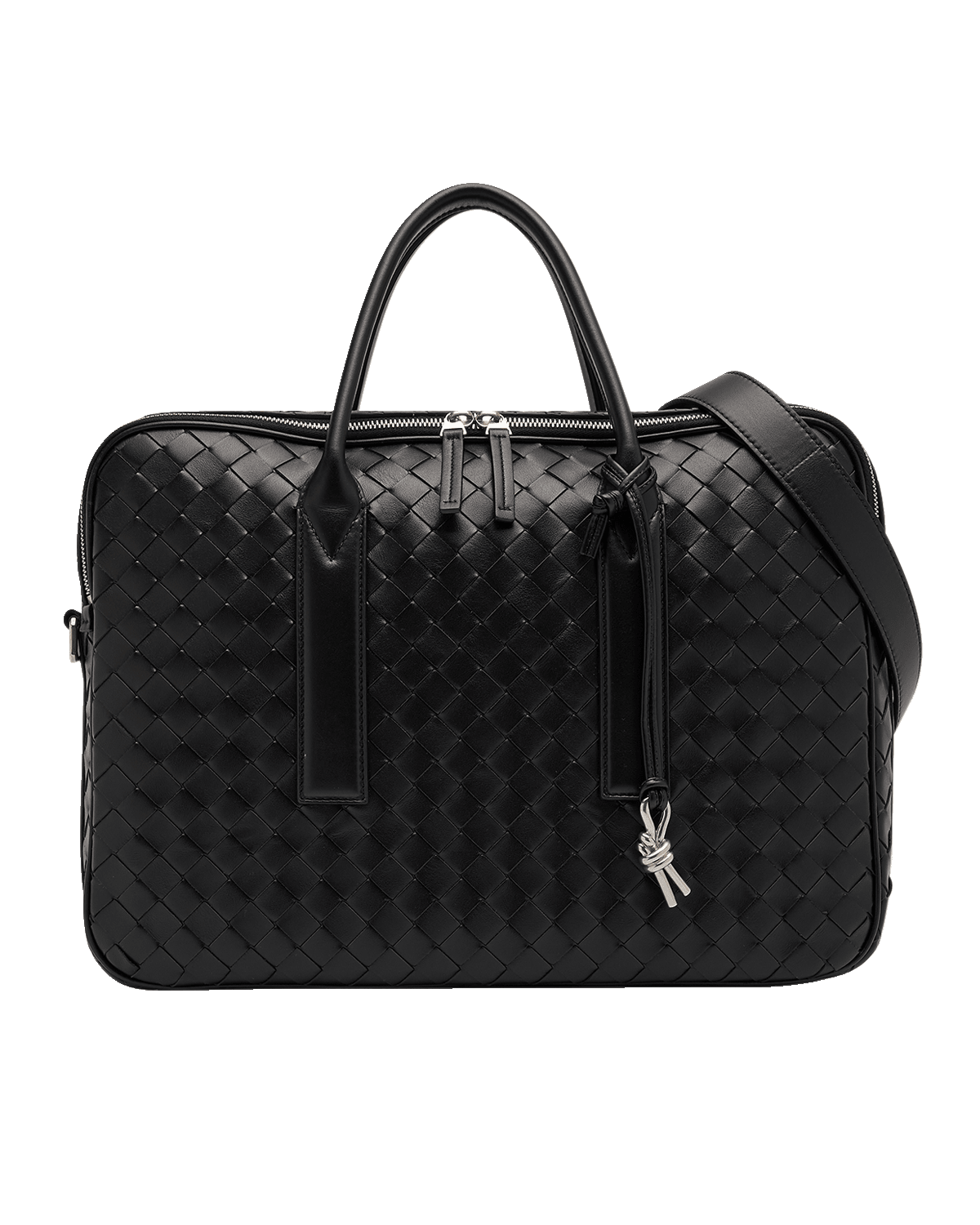 Bottega Veneta Men's Getaway Intrecciato Large Briefcase