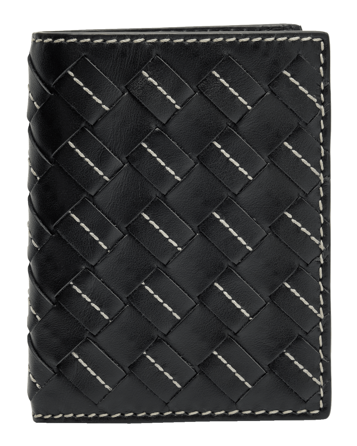 Bottega Veneta Men's Intrecciato 15 Avenue Stitch Bifold Wallet