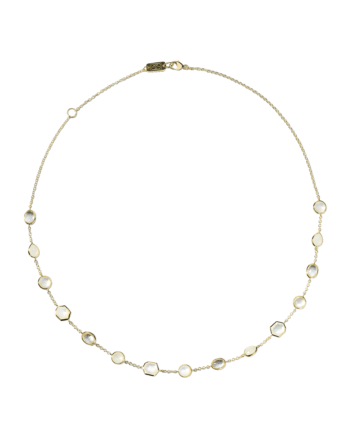 Ippolita 18K Gold Rock Candy 19Stone Station Chain Necklace Neiman