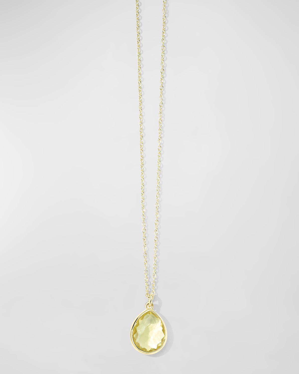 Ippolita 18K Gold Rock Candy Teardrop Pendant in Green Gold Citrine