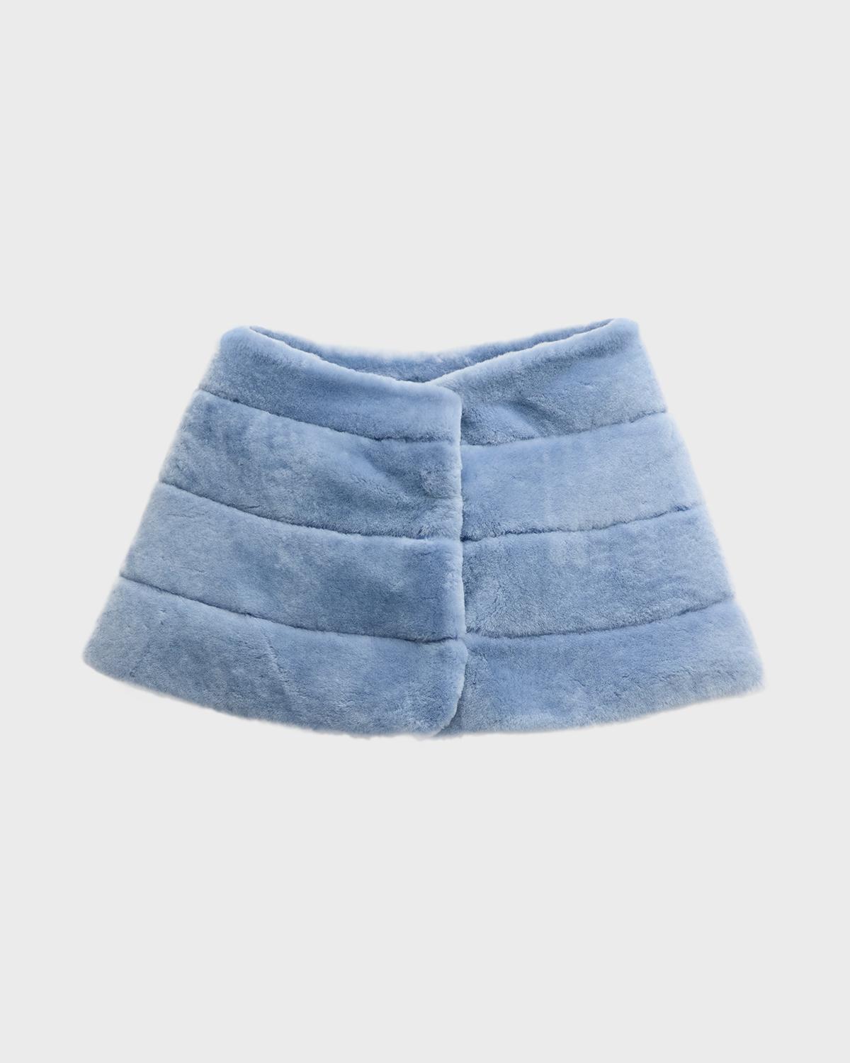 Gorski Horizontal Lamb Shearling Cape