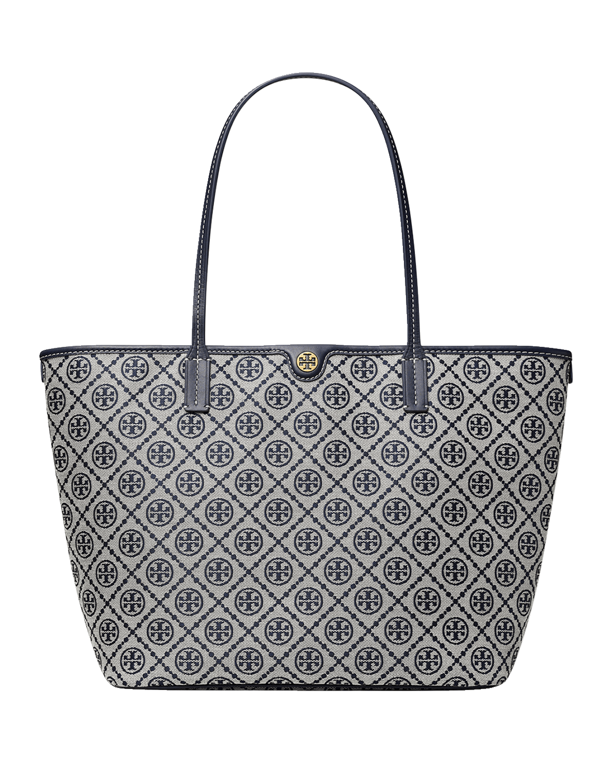 Tory Burch T Monogram Zip Canvas Tote Bag