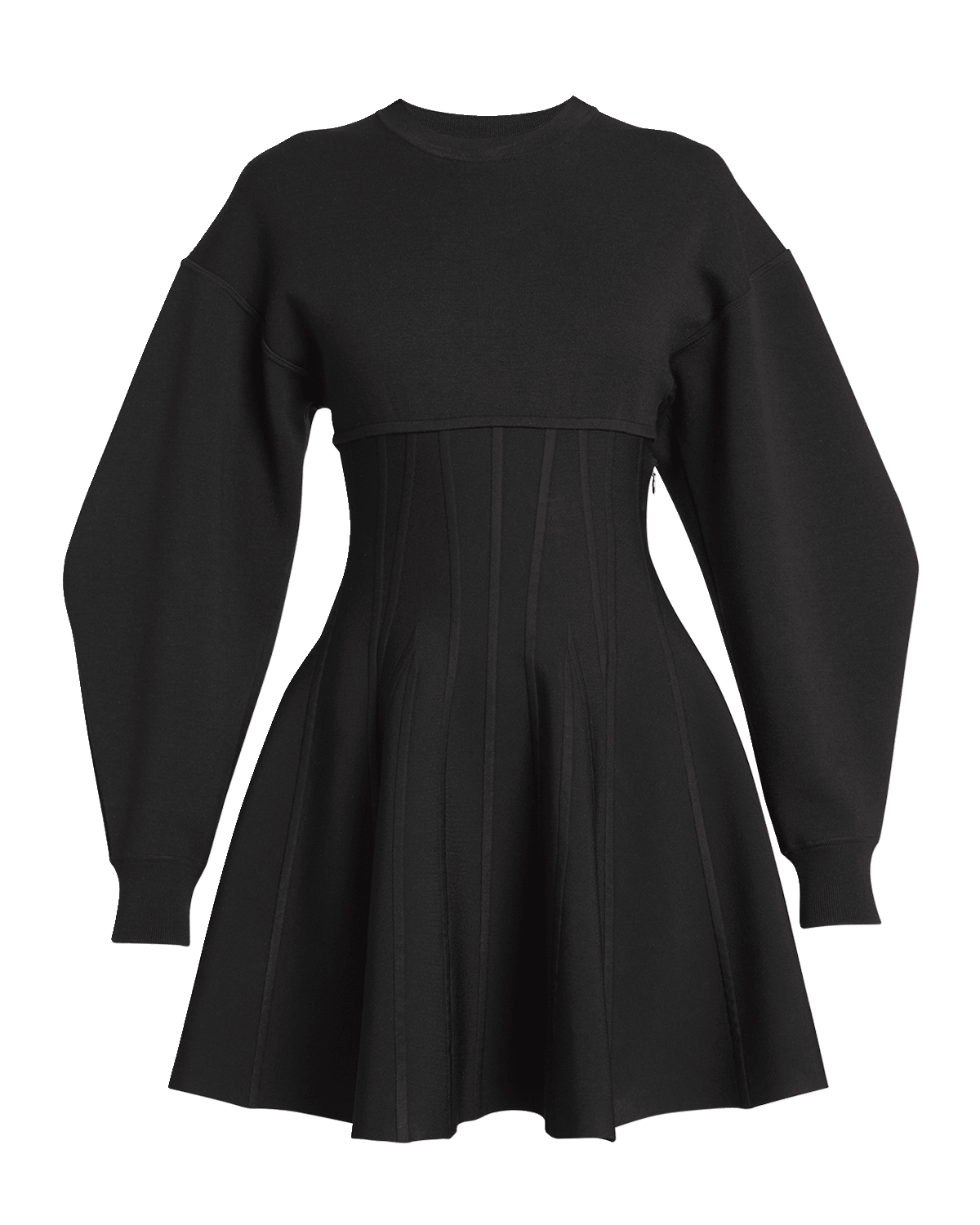 Alexander McQueen Corset-Style Wool Mini Dress