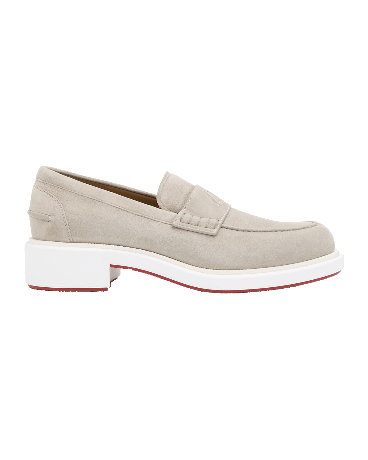 Christian Louboutin Men's Urbino Moc CL Suede Penny Loafers