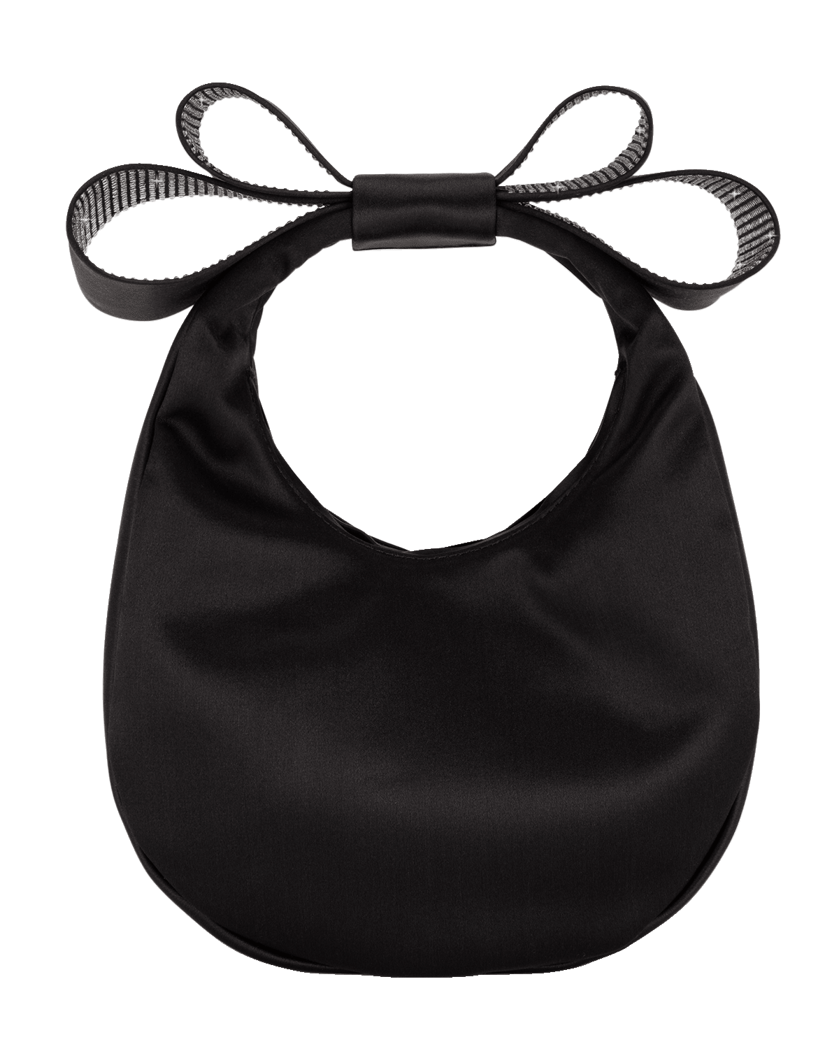 MACH & MACH Small Embellished Bow Satin Top-Handle Bag