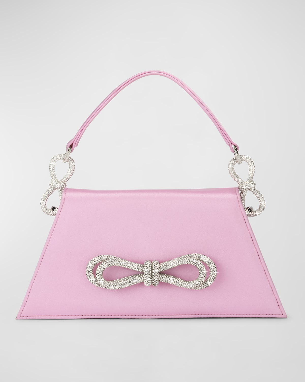 MACH & MACH Samantha Bow Satin Top-Handle Bag