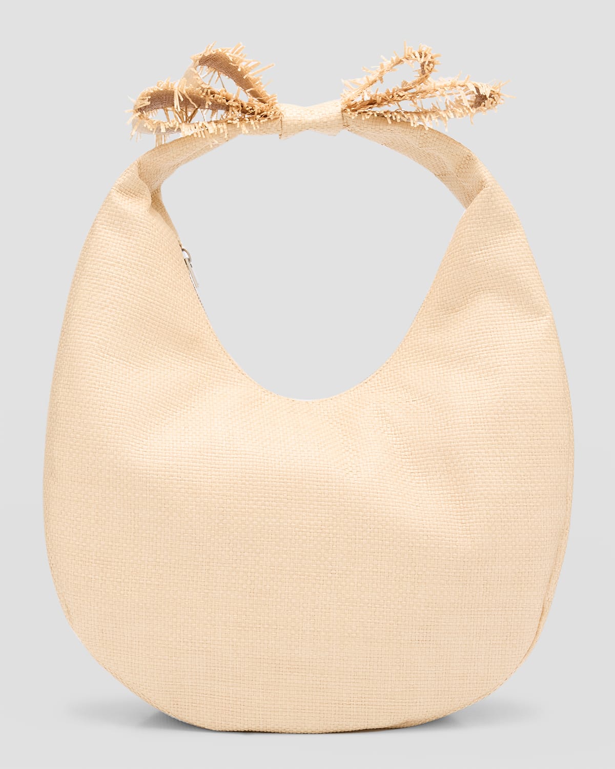 MACH & MACH Bow Raffia Top-Handle Bag