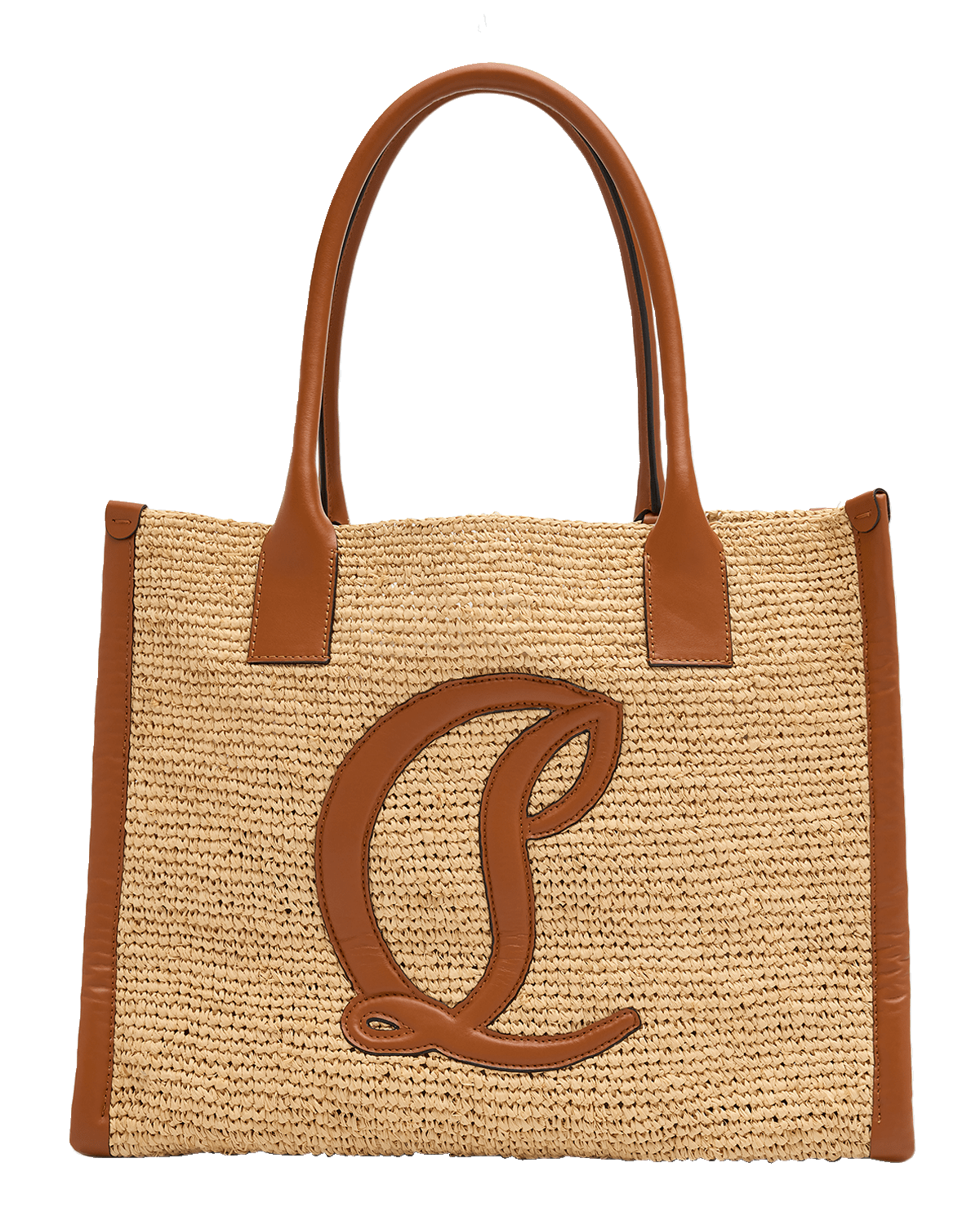 Christian Louboutin By My Side Large Tote in Raffia with CL Logo