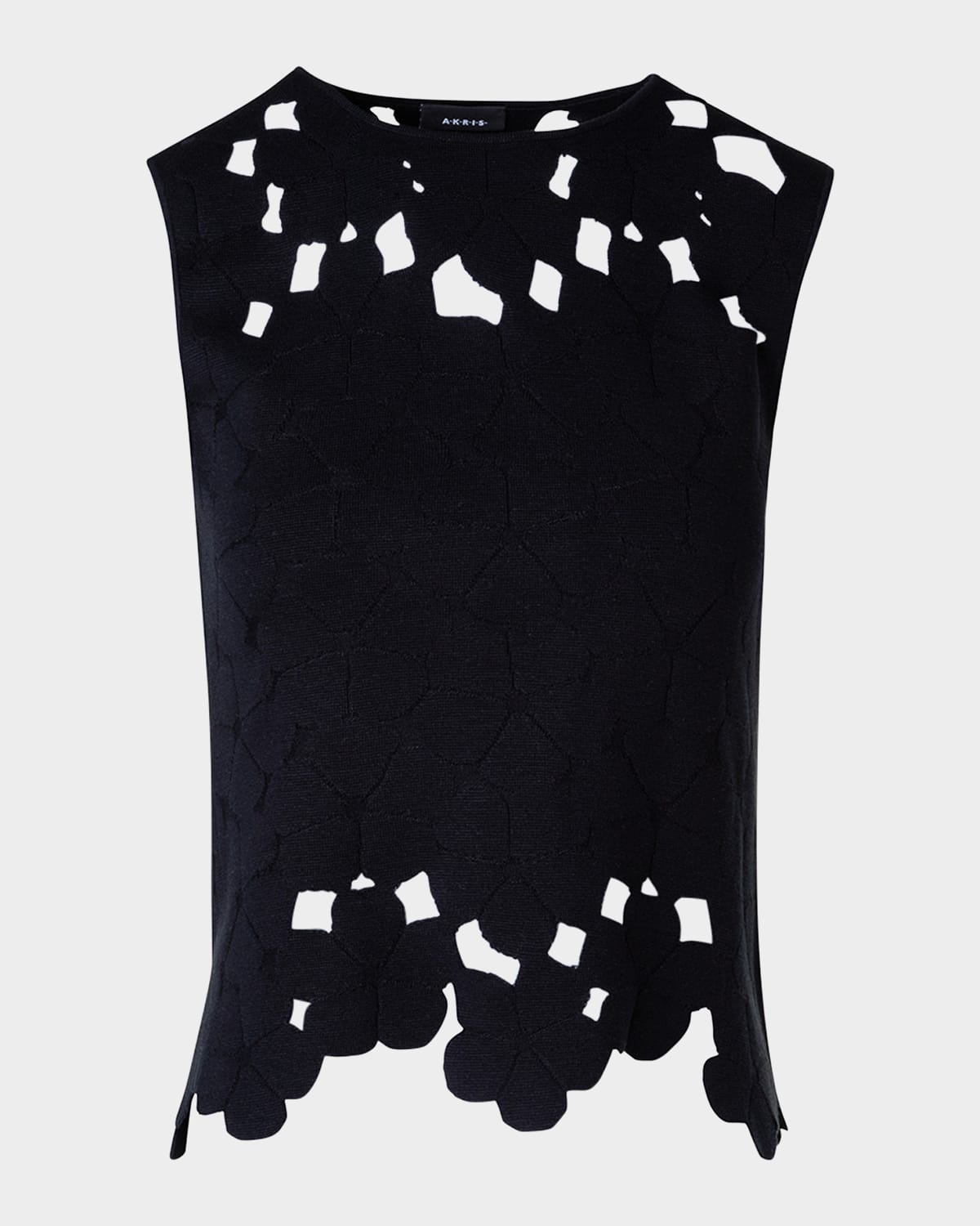 Akris Anemones Jacquard Knit Top