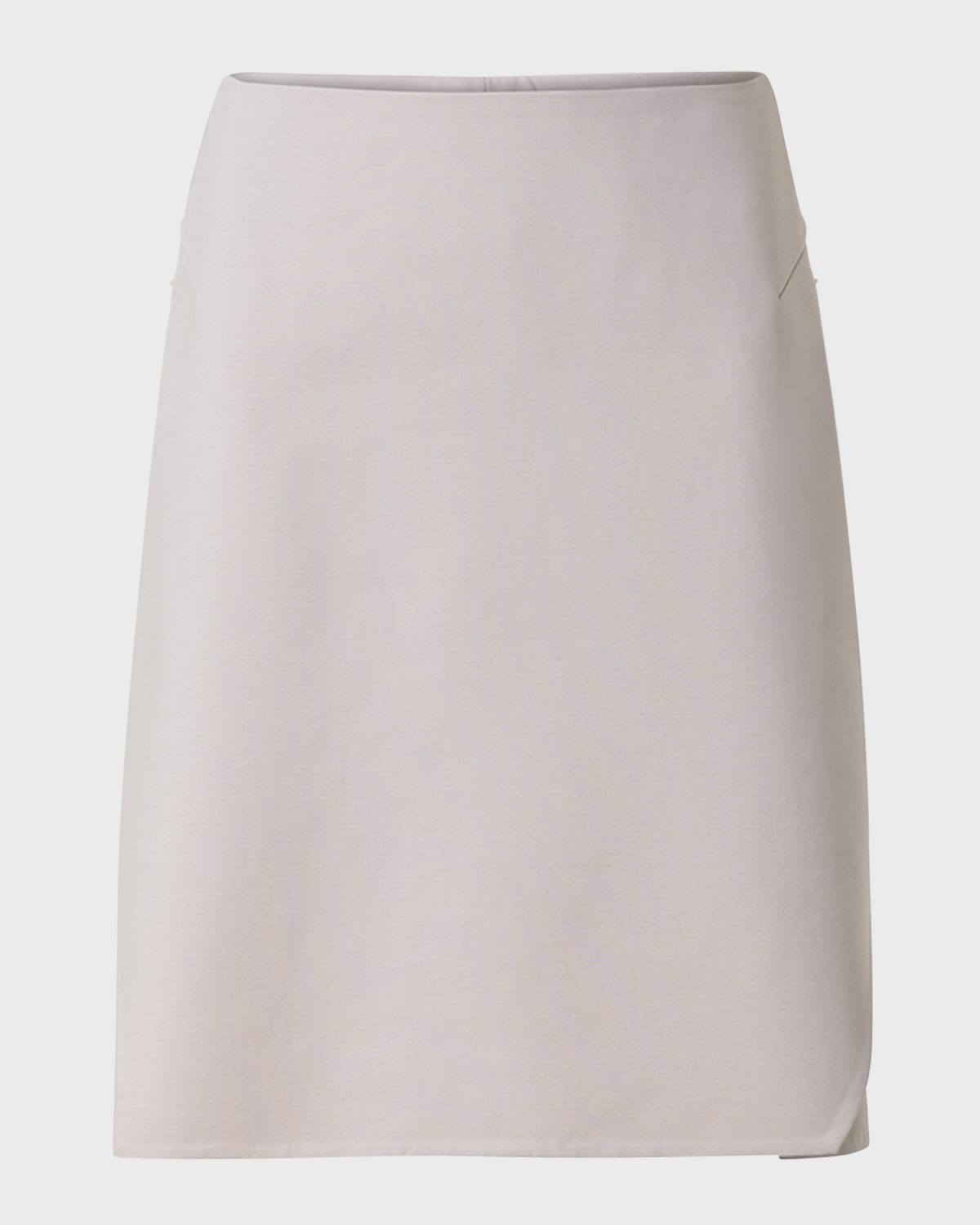 Akris Cotton Short Skirt with Trapezoid Slit Detail