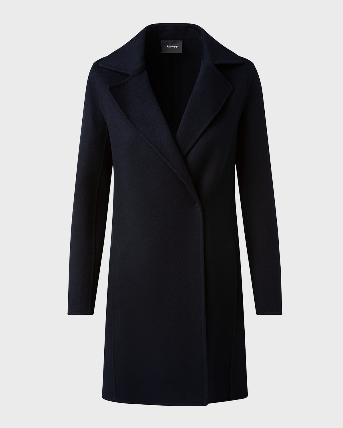 Akris Bera Brushed Cashmere Doble-Breasted Coat
