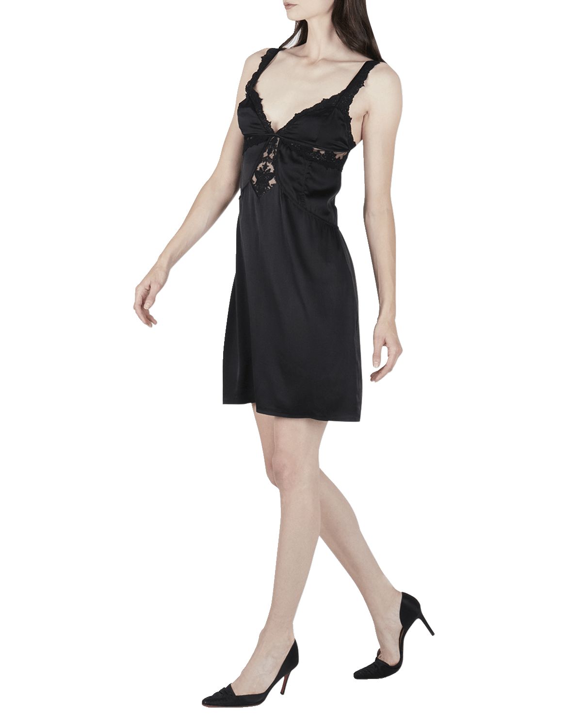 Secret Mission Natalia Silk Lace Slip Dress