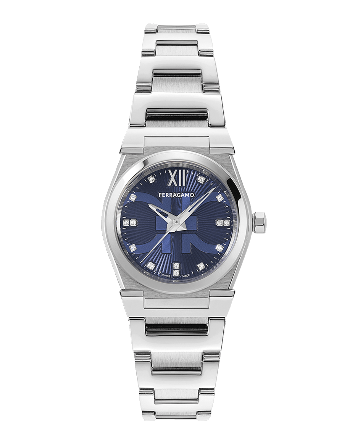 Ferragamo 28mm Vega Holiday Capsule Watch with Bracelet Strap, Blue