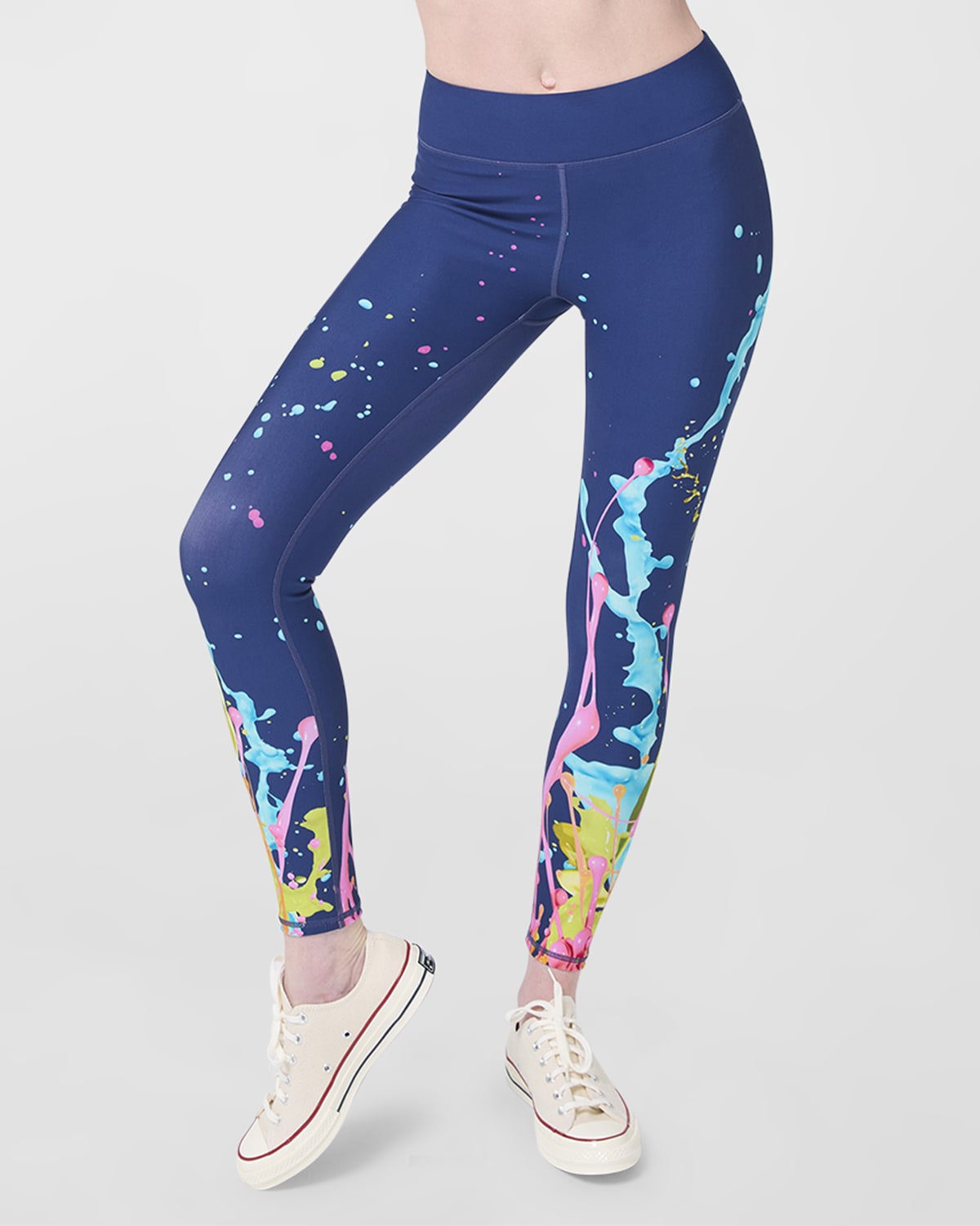 Terez Midnight Blue Splatter DuoKnit Leggings