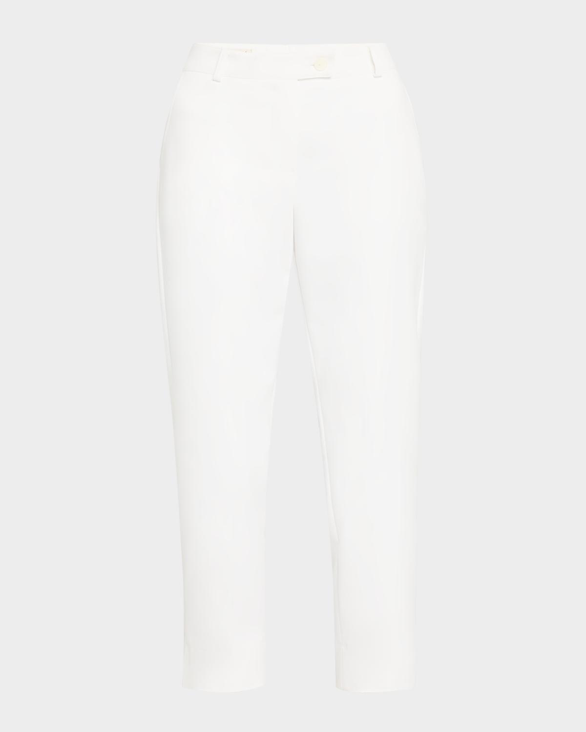 Maison Common Mid-Rise Slim-Leg Ankle Cotton-Blend Pants
