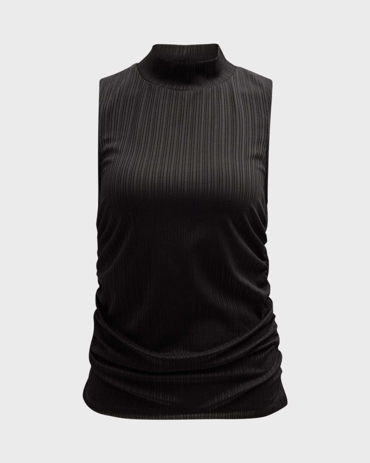 Veronica Beard Mobler Knit Sleeveless Mock-Neck Top