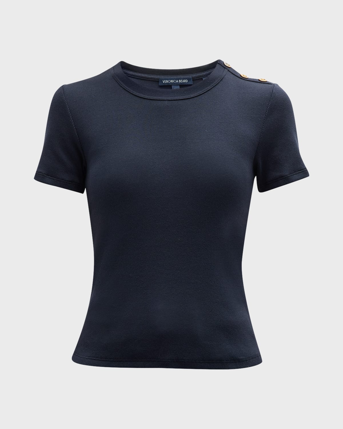 Veronica Beard Draya Classic Short-Sleeve Tee