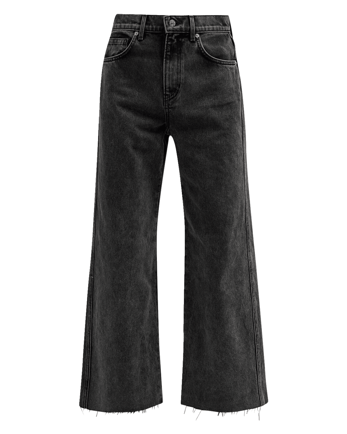 Veronica Beard Taylor Cropped High Rise Wide Jeans