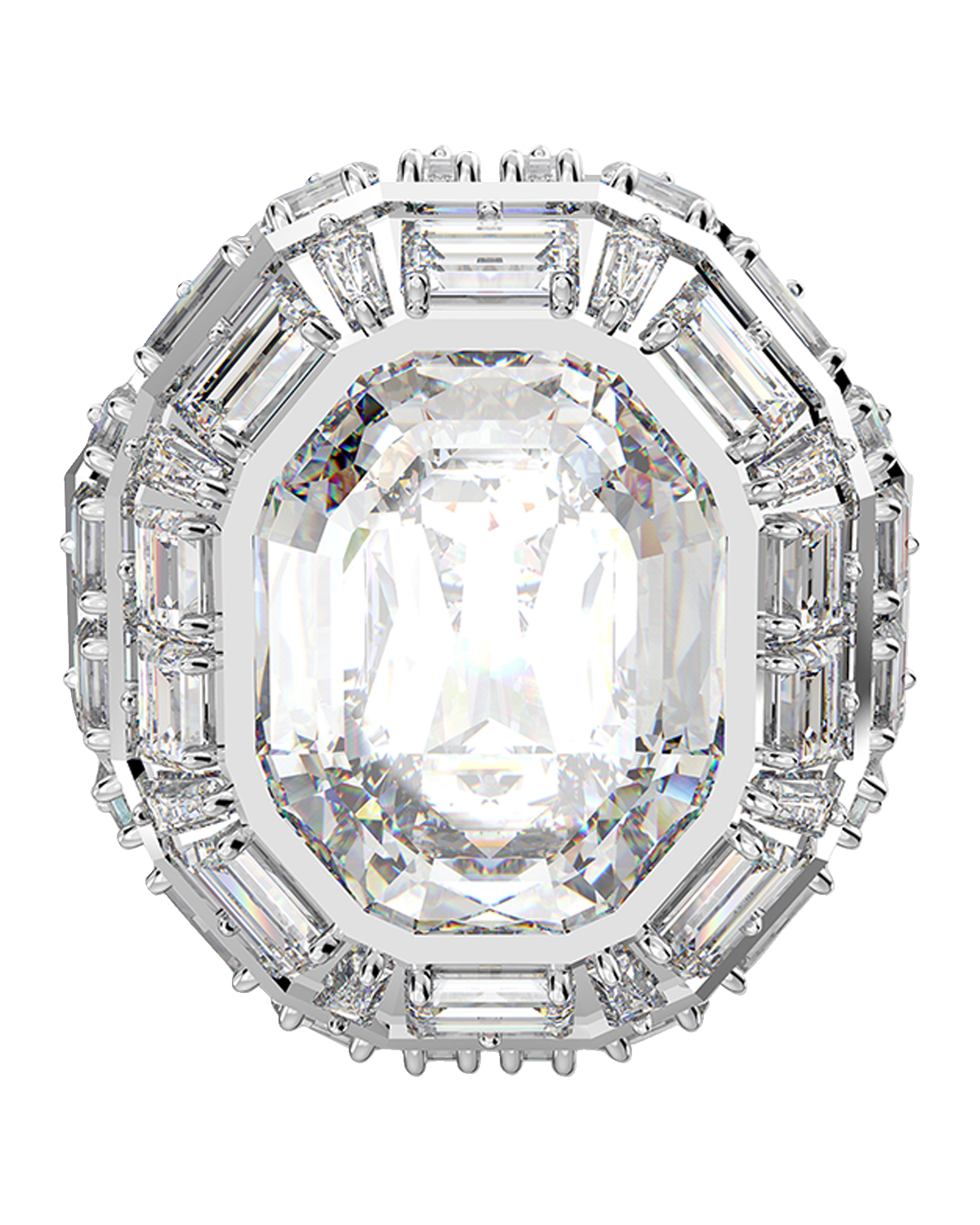 SWAROVSKI Mesmera Rhodium-Plated Crystal Statement Ring