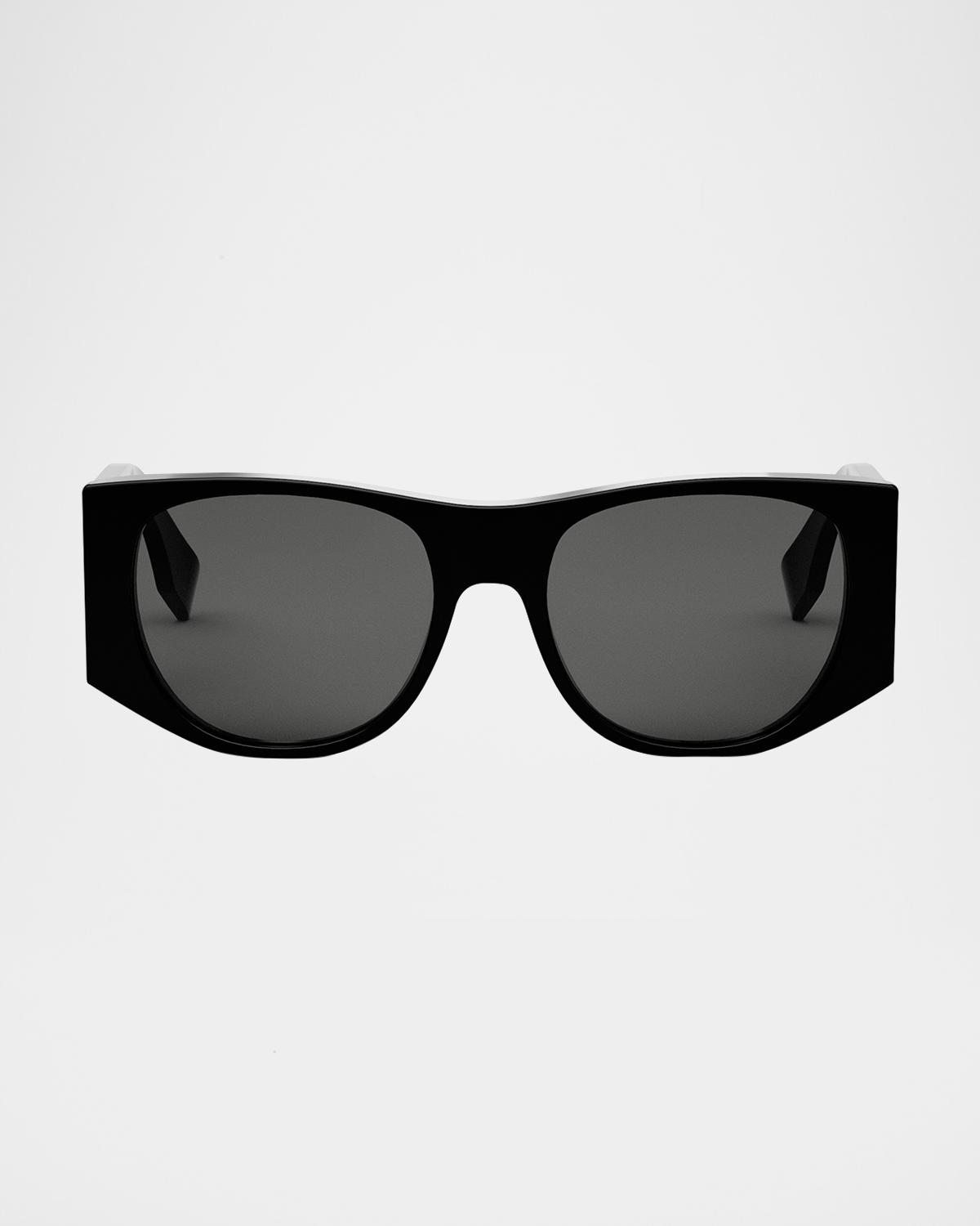 Fendi Baguette Acetate Oval Sunglasses