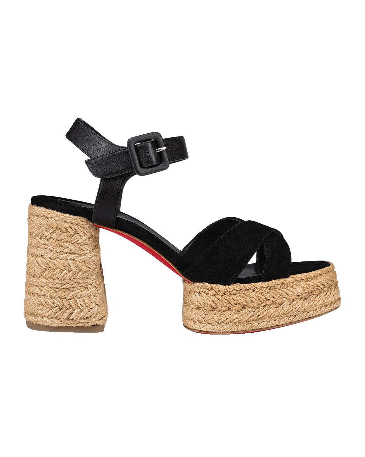 Christian Louboutin Calakala Crisscross Red Sole Espadrille Sandals