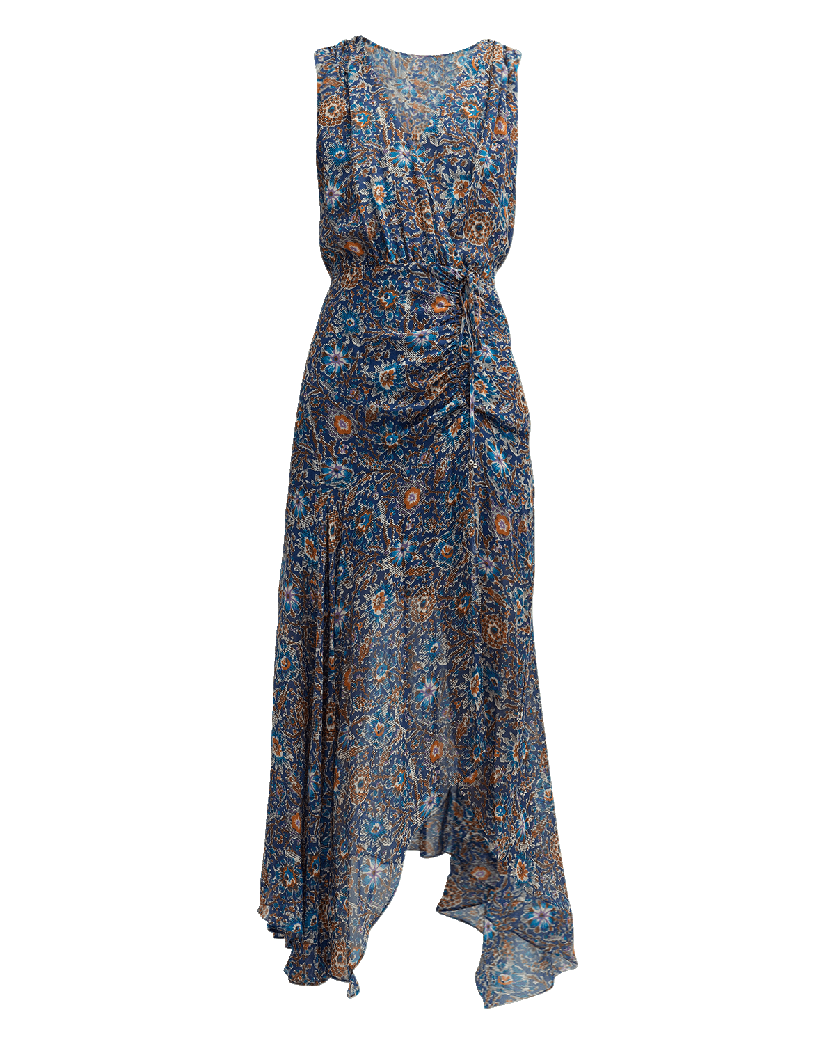 Veronica Beard Dovima Floral Sleeveless A-Line Maxi Dress