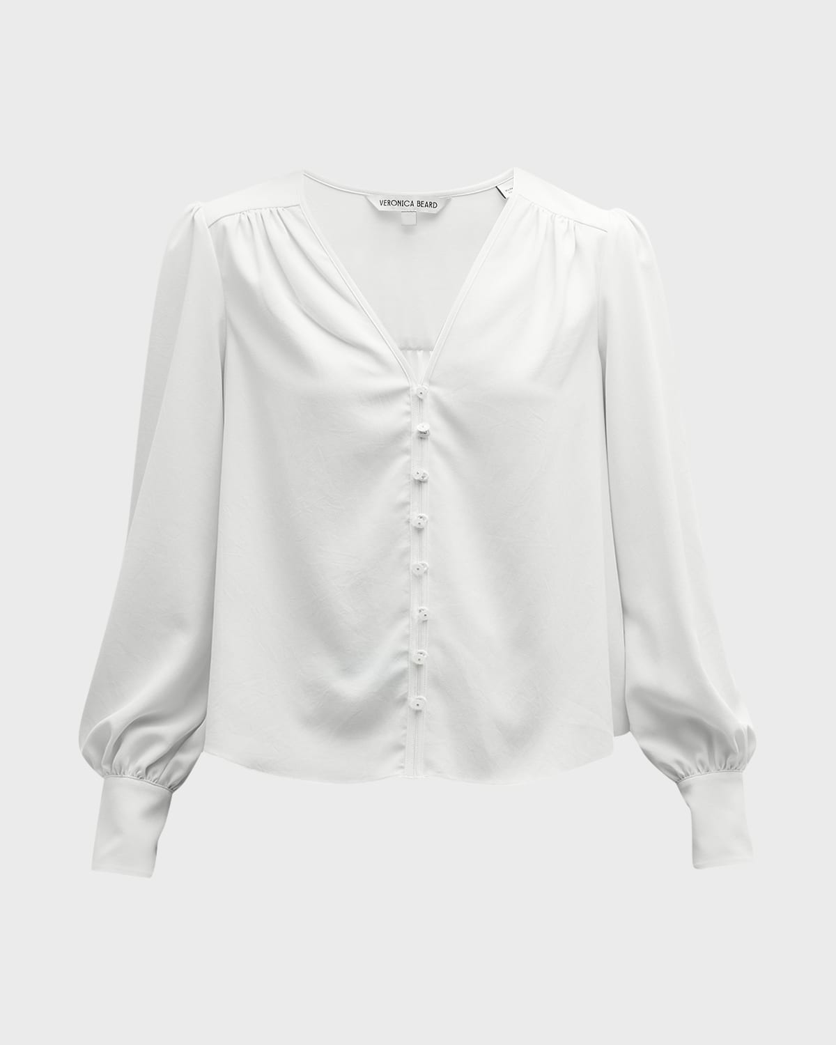 Veronica Beard Sura Long-Sleeve Button-Front Blouse
