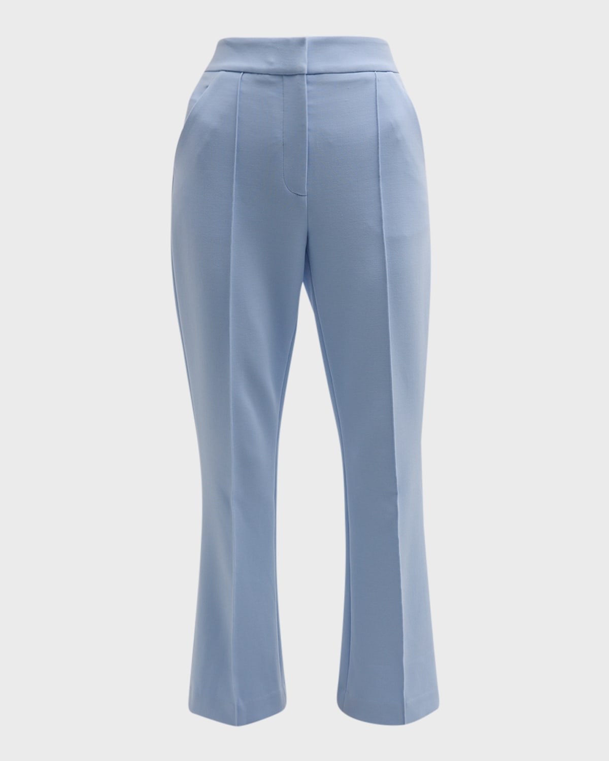 Veronica Beard Tani Straight Cropped Pintuck Pants