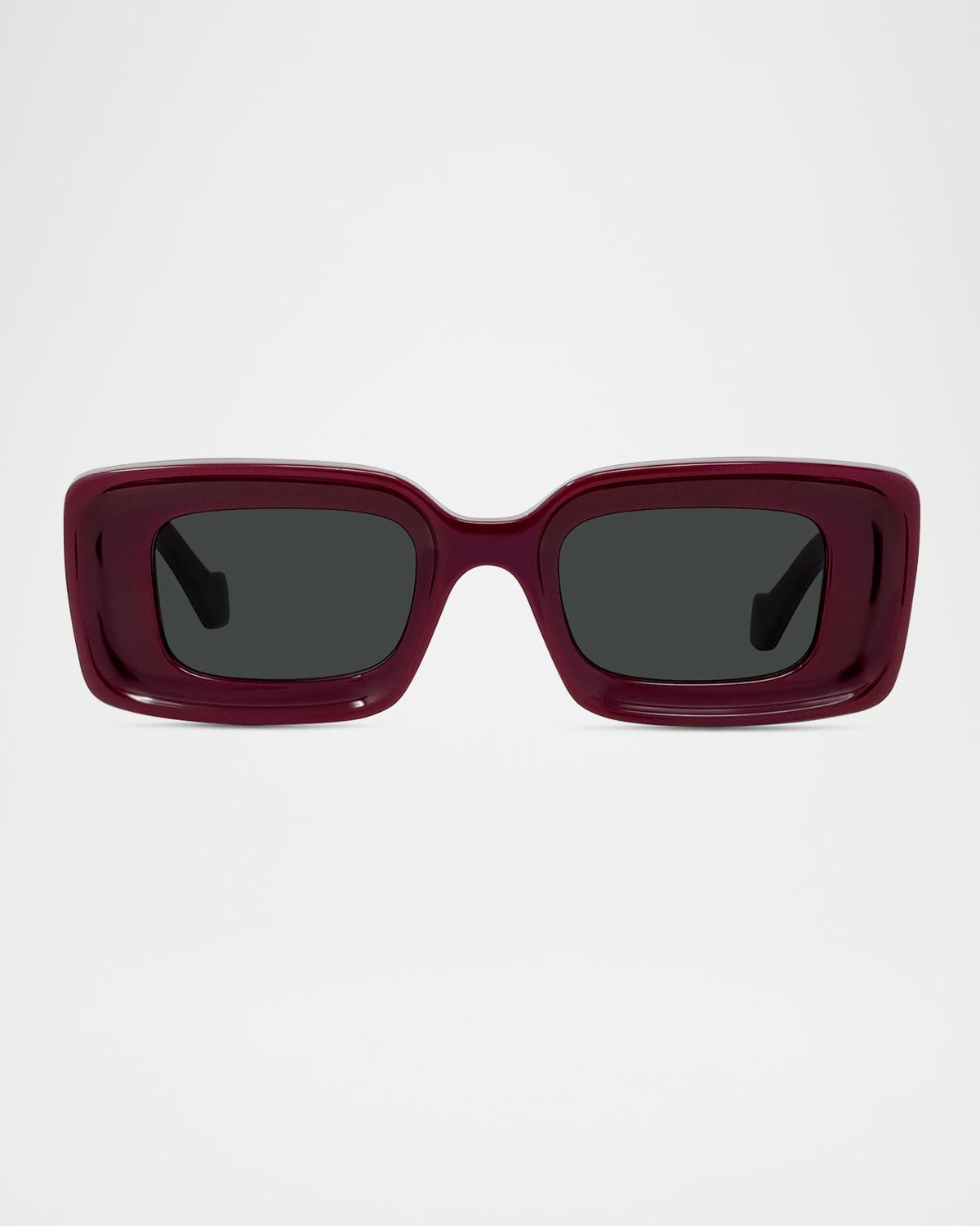 LOEWE Anagram Beveled Acetate Rectangle Sunglasses